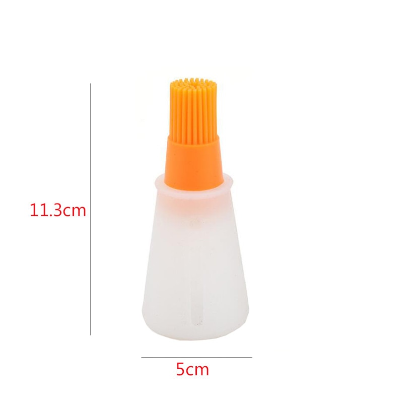 1 Pc Portable Silicone Oil Dispenser with Brush Grill Oil Brushes Liquid Oil Pastry Kitchen Baking BBQ Tool Kitchen Accessories